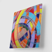 Samenstelling #15 door Michael Moffa Vierkante Klok (Hoek)