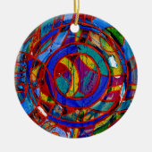 Samenstelling #17 door Michael Moffa Keramisch Ornament (Voorkant)