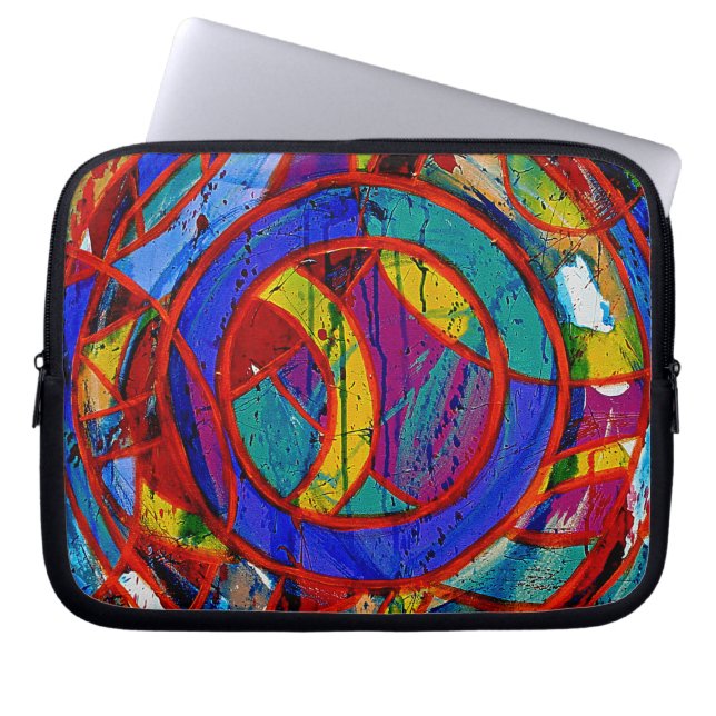 Samenstelling #17 door Michael Moffa Laptop Sleeve (Voorkant)