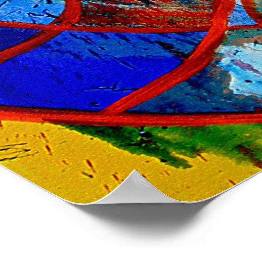 Samenstelling #17 door Michael Moffa Poster (Hoek)