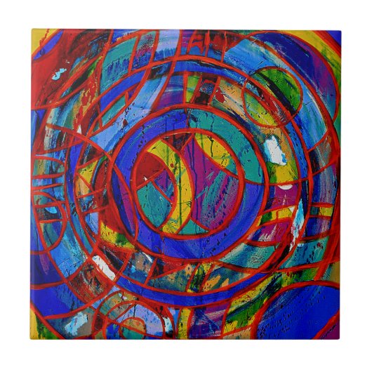 Samenstelling #17 door Michael Moffa Tegeltje (Voorkant)