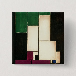 Samenstelling, 1922 vierkante button 5,1 cm