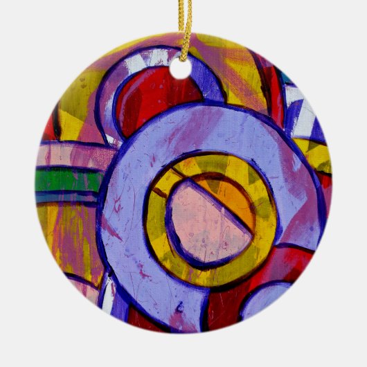 Samenstelling #19 door Michael Moffa Keramisch Ornament (Voorkant)