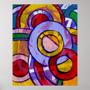 Samenstelling #19 door Michael Moffa Poster