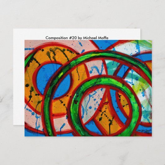 Samenstelling #20 door Michael Moffa Briefkaart (Voorkant / Achterkant)