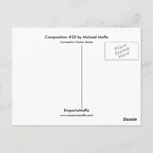 Samenstelling #20 door Michael Moffa Briefkaart (Achterkant)