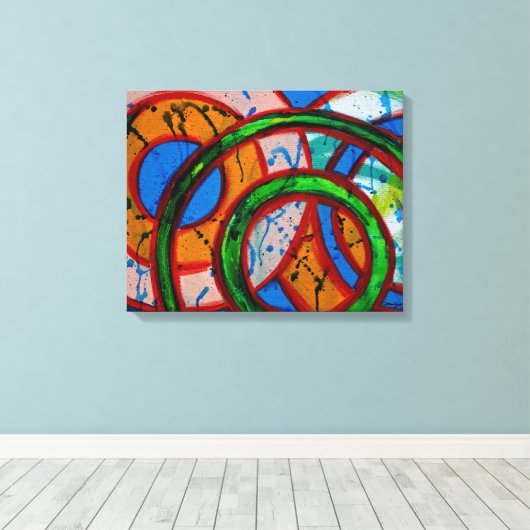 Samenstelling #20 door Michael Moffa Canvas Afdruk (Insitu (Houten vloer))