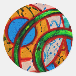 Samenstelling #20 door Michael Moffa Ronde Sticker