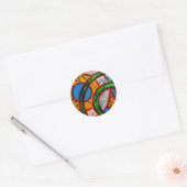 Samenstelling #20 door Michael Moffa Ronde Sticker (Envelop)