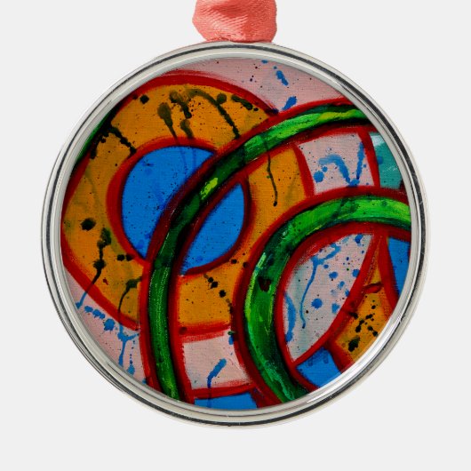 Samenstelling #20A door Michael Moffa Metalen Ornament (Voorkant)