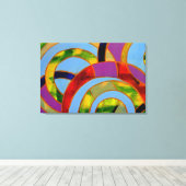 Samenstelling #21A door Michael Moffa Canvas Afdruk (Insitu (Houten vloer))