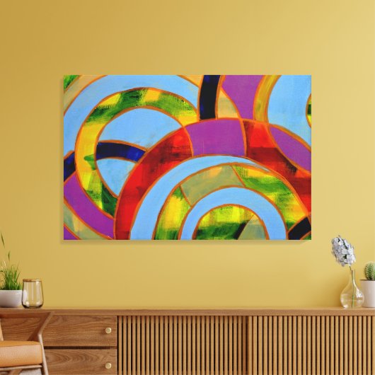 Samenstelling #21A door Michael Moffa Canvas Afdruk (Insitu (Woonkamer))