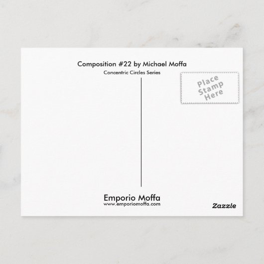 Samenstelling #22 door Michael Moffa Briefkaart (Achterkant)