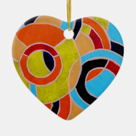 Samenstelling #22 door Michael Moffa Keramisch Ornament (Voorkant)