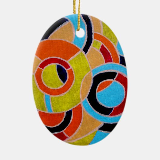 Samenstelling #22 door Michael Moffa Keramisch Ornament (Achterkant)