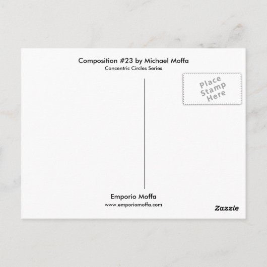 Samenstelling #23 door Michael Moffa Briefkaart (Achterkant)