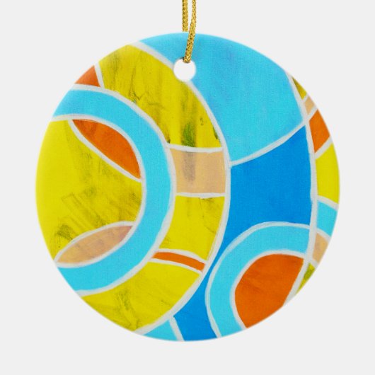 Samenstelling #23 door Michael Moffa Keramisch Ornament (Voorkant)