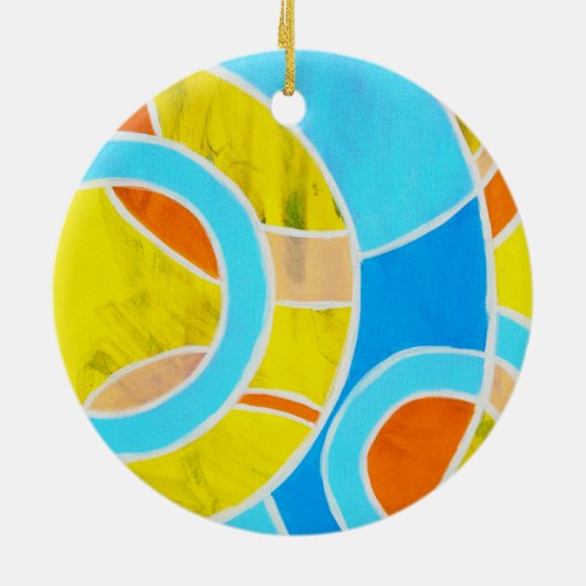 Samenstelling #23 door Michael Moffa Keramisch Ornament (Achterkant)