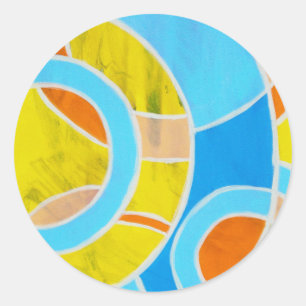 Samenstelling #23 door Michael Moffa Ronde Sticker