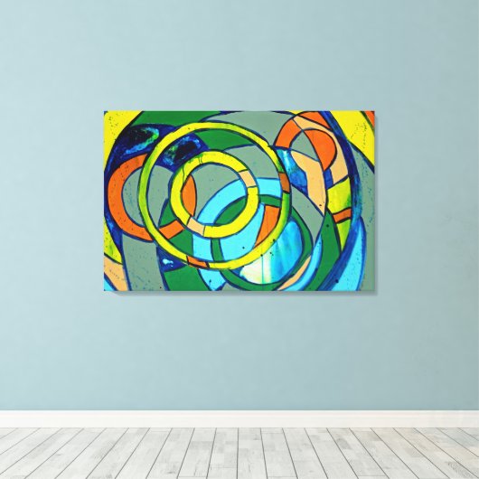 Samenstelling #26 door Michael Moffa Canvas Afdruk (Insitu (Houten vloer))