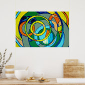 Samenstelling #26 door Michael Moffa Poster (Keuken)