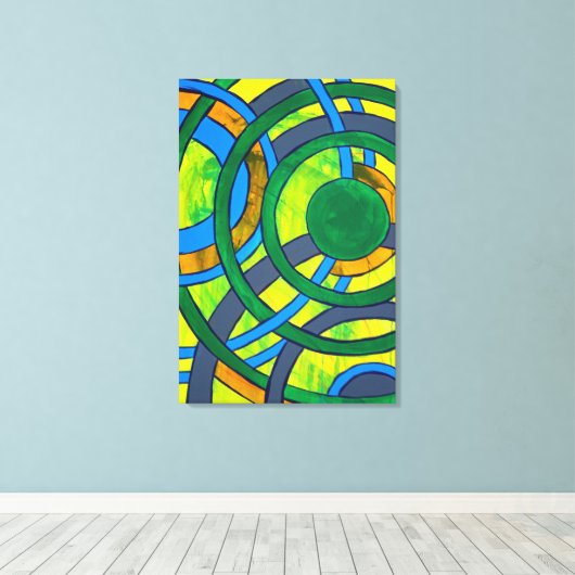 Samenstelling #28 door Michael Moffa Canvas Afdruk (Insitu (Houten vloer))