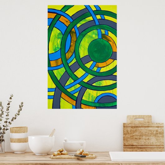 Samenstelling #28 door Michael Moffa Poster (Keuken)