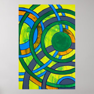 Samenstelling #28 door Michael Moffa Poster