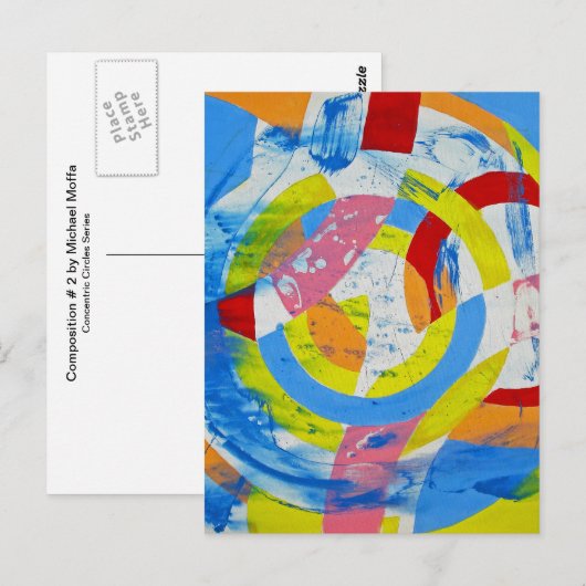 Samenstelling #2 door Michael Moffa Briefkaart (Voorkant / Achterkant)