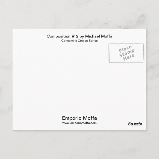 Samenstelling #2 door Michael Moffa Briefkaart (Achterkant)