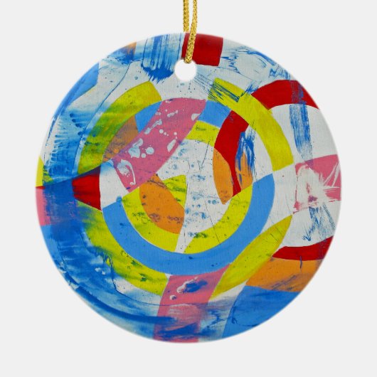 Samenstelling #2 door Michael Moffa Keramisch Ornament (Voorkant)