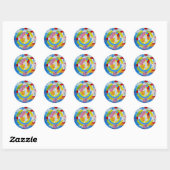 Samenstelling #2 door Michael Moffa Ronde Sticker (Vel)