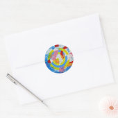 Samenstelling #2 door Michael Moffa Ronde Sticker (Envelop)