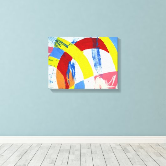 Samenstelling #2A door Michael Moffa Canvas Afdruk (Insitu (Houten vloer))