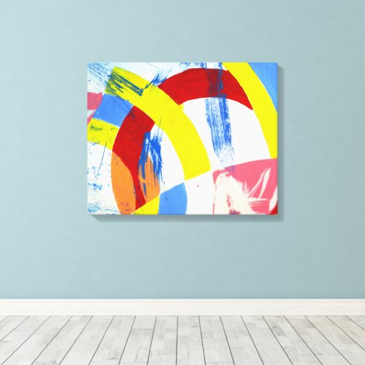 Samenstelling #2A door Michael Moffa Canvas Afdruk (Insitu (Houten vloer))