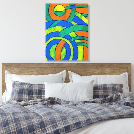 Samenstelling #30 van Michael Moffa Canvas Afdruk (Insitu (Slaapkamer))