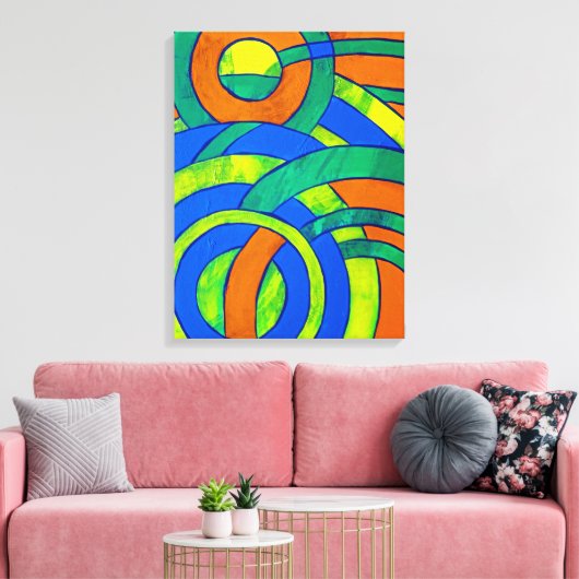 Samenstelling #30 van Michael Moffa Canvas Afdruk (Insitu (Woonkamer))