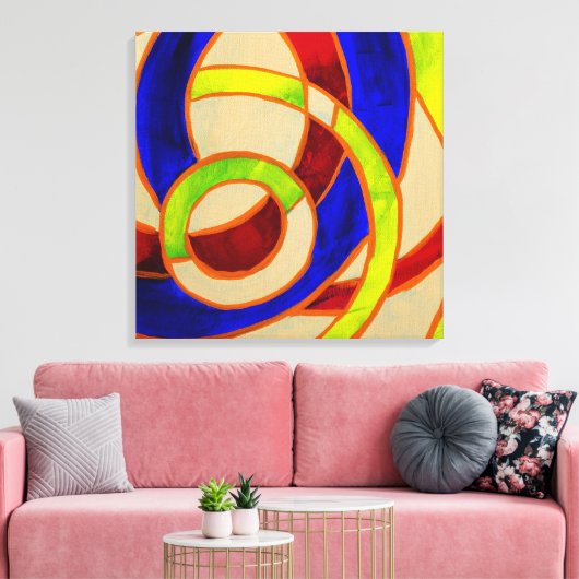 Samenstelling #31 van Michael Moffa Canvas Afdruk (Insitu (Woonkamer))