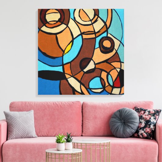 Samenstelling #32 door Michael Moffa Canvas Afdruk (Insitu (Woonkamer))