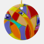 Samenstelling #5 door Michael Moffa Keramisch Ornament (Achterkant)