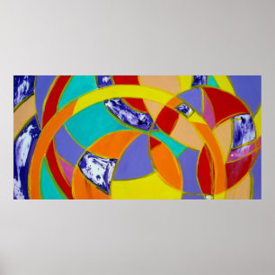 Samenstelling #5 door Michael Moffa Poster