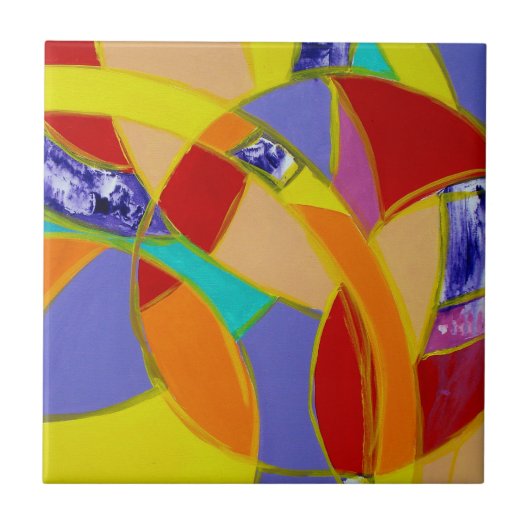 Samenstelling #5 door Michael Moffa Tegeltje (Voorkant)