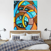 Samenstelling #8 Trio door Michael Moffa Canvas Afdruk (Insitu (Slaapkamer))