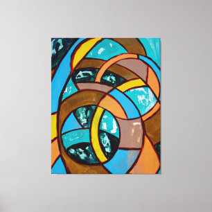 Samenstelling #8 Trio door Michael Moffa Canvas Afdruk