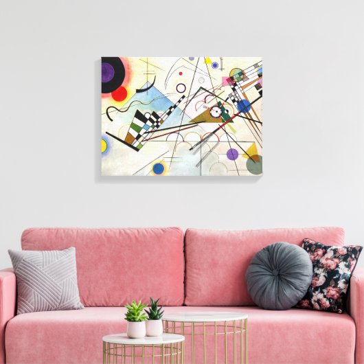 Samenstelling 8 Wassily Kandinsky Canvas Afdruk (Insitu (Woonkamer))