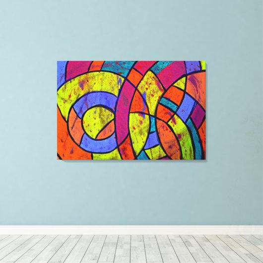 Samenstelling #9 van Michael Moffa Canvas Afdruk (Insitu (Houten vloer))