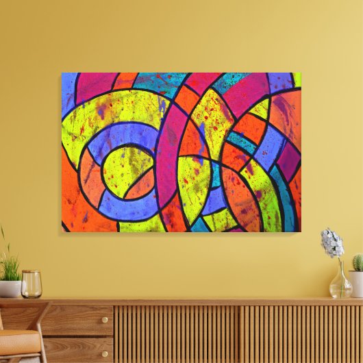 Samenstelling #9 van Michael Moffa Canvas Afdruk (Insitu (Woonkamer))