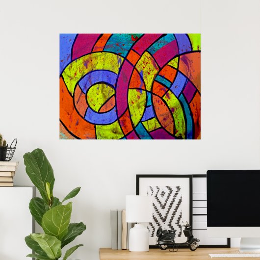 Samenstelling #9 van Michael Moffa Poster (Thuiskantoor)