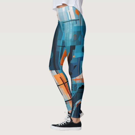 Samenstelling abstracte geometrische vormen leggings (Links)