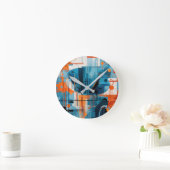 Samenstelling abstracte geometrische vormen ronde klok (Huis)